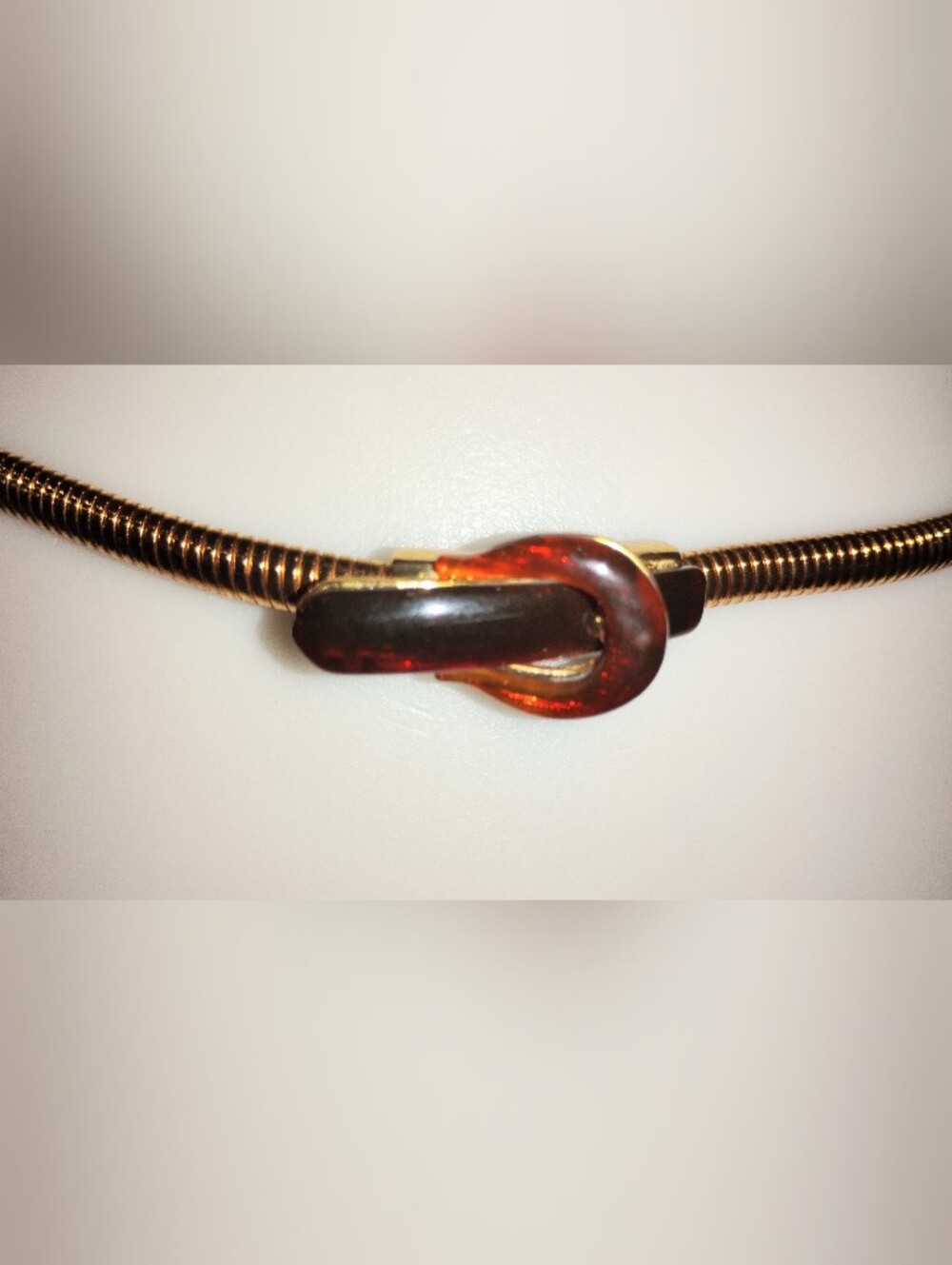 GOLD BELT WITH FAUX TORTOISE BUCKLE